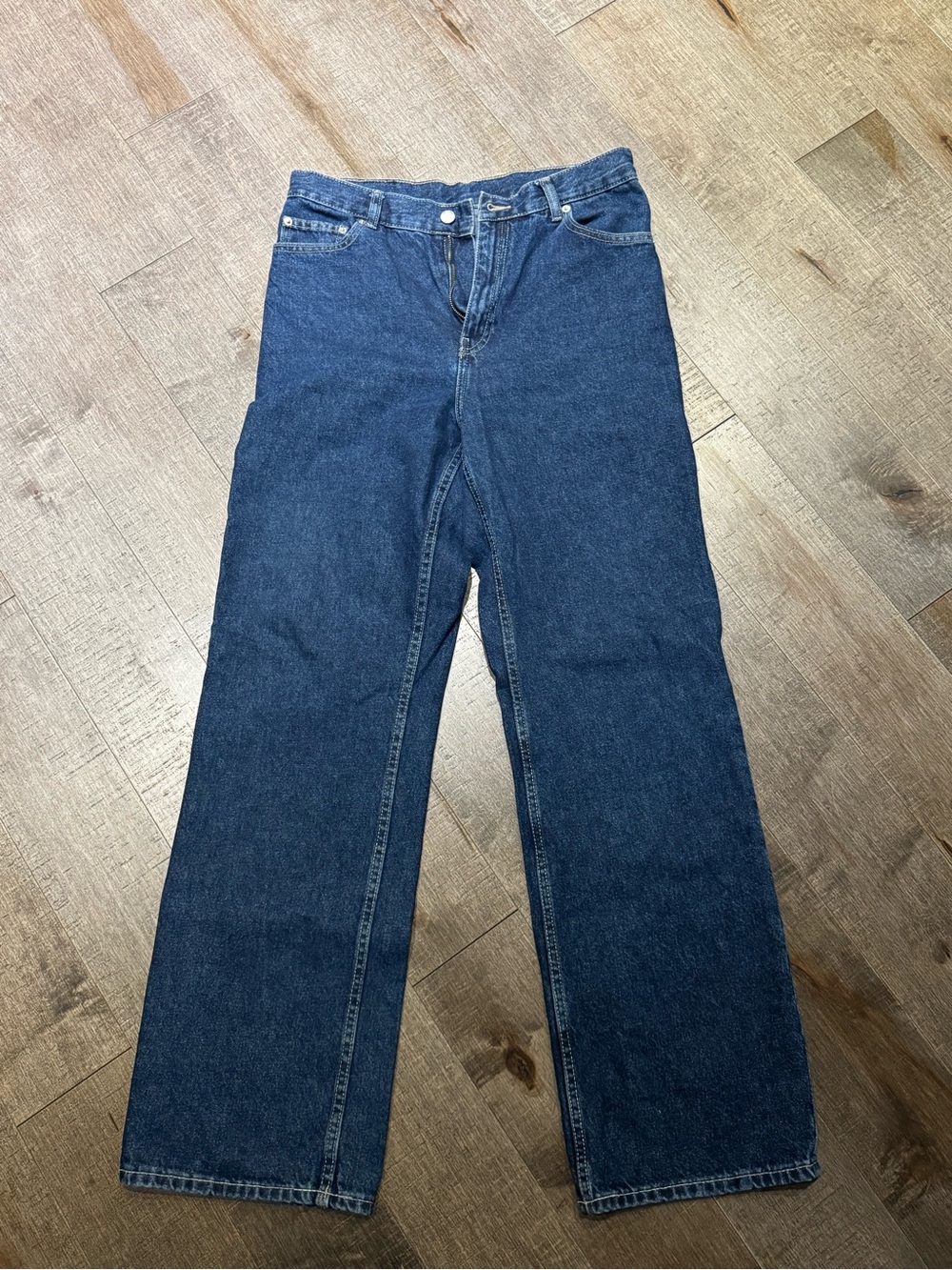 Dr. Denim Straight Leg Jeans in Dark Blue Denim